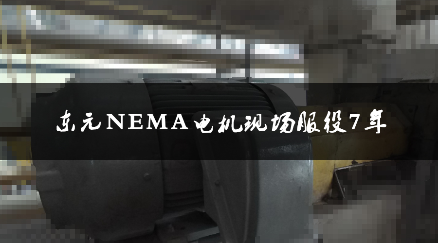 東元NEMA電機(jī)服役7年，運(yùn)行狀態(tài)良好，現(xiàn)場(chǎng)檢測(cè)運(yùn)行狀態(tài)