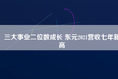 三大事業(yè)二位數成長 東元2021營收七年新高