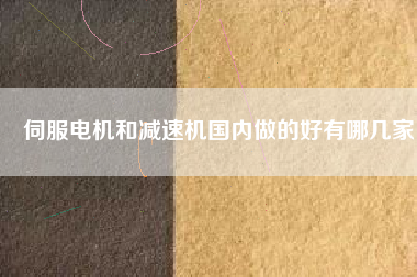 伺服電機(jī)和減速機(jī)國內(nèi)做的好有哪幾家