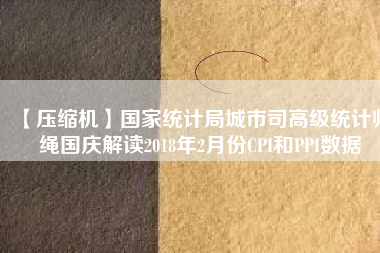 【壓縮機(jī)】國(guó)家統(tǒng)計(jì)局城市司高級(jí)統(tǒng)計(jì)師繩國(guó)慶解讀2018年2月份CPI和PPI數(shù)據(jù)