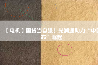 【電機(jī)】國(guó)貨當(dāng)自強(qiáng)！光潤(rùn)通助力“中國(guó)芯”崛起
          