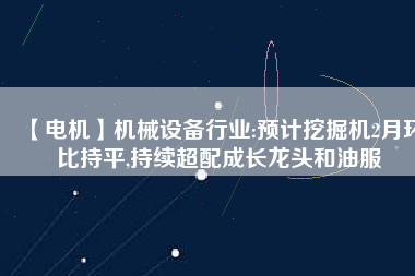 【電機】機械設(shè)備行業(yè):預(yù)計挖掘機2月環(huán)比持平,持續(xù)超配成長龍頭和油服
          