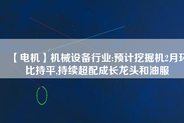 【電機】機械設(shè)備行業(yè):預(yù)計挖掘機2月環(huán)比持平,持續(xù)超配成長龍頭和油服
          